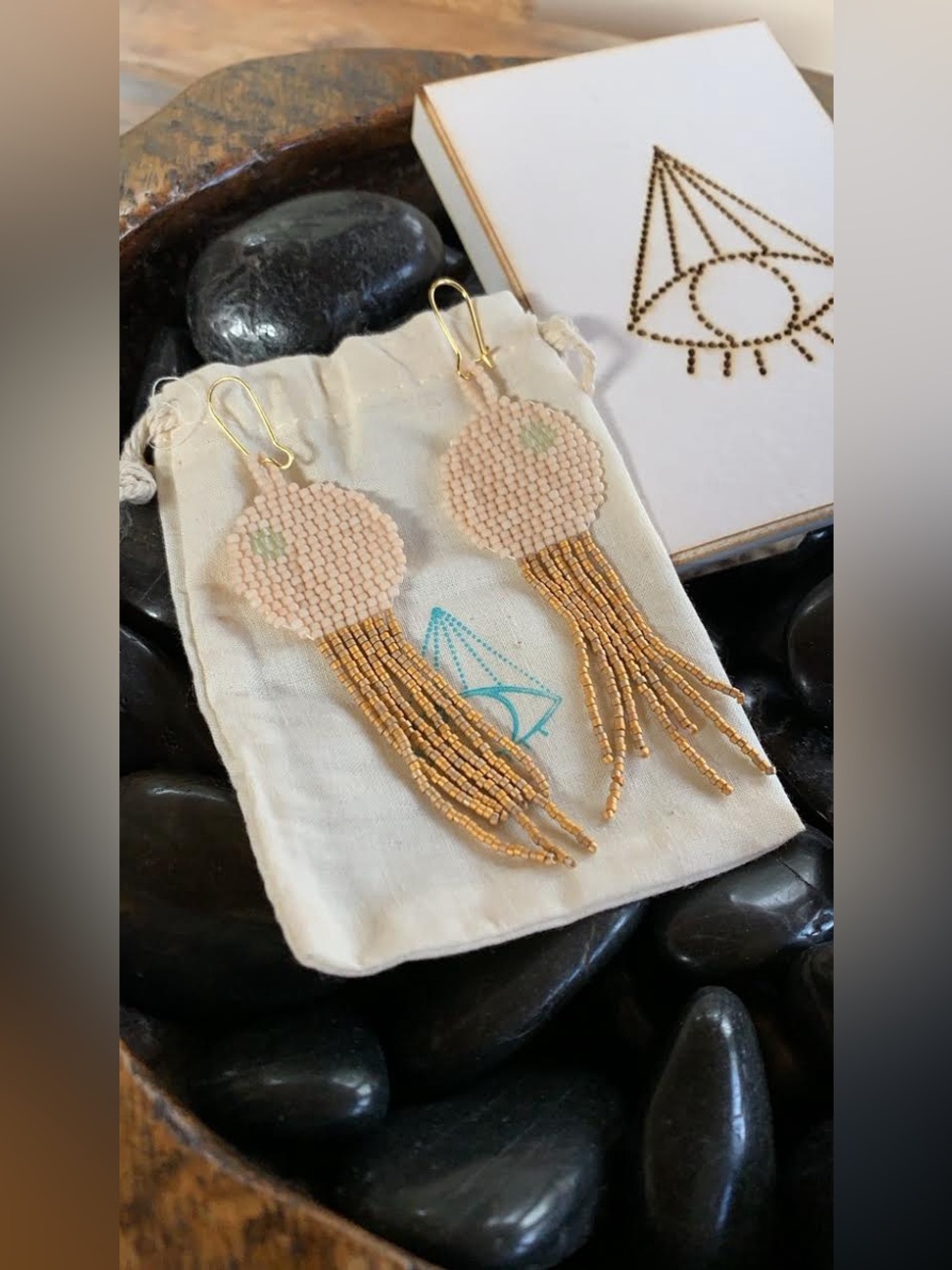 NEW | Handmade Peach Beaded Fringe